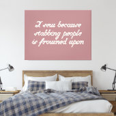 Stofroze geometrisch quiltpatroon werpkussen canvas afdruk (Insitu (Slaapkamer))