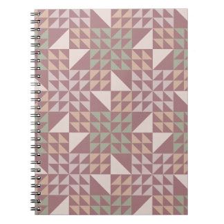 Stofroze geometrische quiltpatroon notitieboek