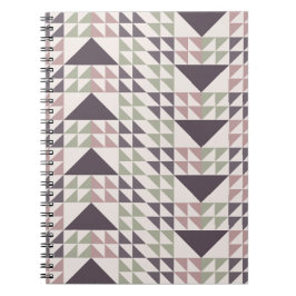 Stofroze geometrische quiltpatroon notitieboek