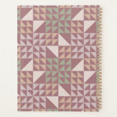 Stofroze geometrische quiltpatroon planner (Achterkant)