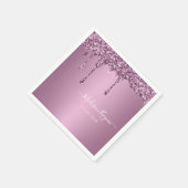 Stofróze Glitter Bruiloft Servet (Hoek)