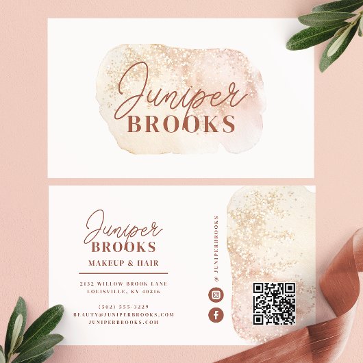 Stofroze Glitter Sociale Media QR Code Visitekaartje