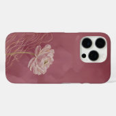 Stofroze Gouden Bloem Lijn Kunst Elegant Case-Mate iPhone Case (Achterkant (horizontaal))