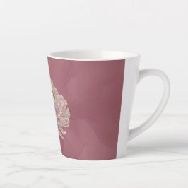 Stofroze Gouden Bloem Lijn Kunst Elegant Latte Mok