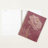 Stofroze Gouden Bloem Lijn Kunst Elegant Planner (Display)