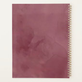 Stofroze Gouden Bloem Lijn Kunst Elegant Planner (Achterkant)