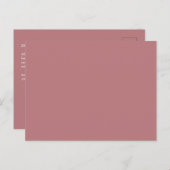 Stofróze monochrome trouwdag briefkaart (Voorkant / Achterkant)