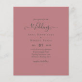 Stofróze Monochroom Trouwen Flyer (Voorkant)