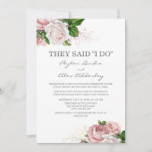 Stofróze roze bloem wit uitstap receptie kaart (Voorkant)