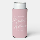 Stofróze Roze Bruiloft Feest Persoonlijk Seltzer Blikjeskoeler (Seltzer Achterkant)