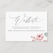 Stofroze Roze Bruiloft Websitekaart Visitekaartje (Voorkant)
