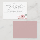 Stofroze Roze Bruiloft Websitekaart Visitekaartje (Voorkant / Achterkant)