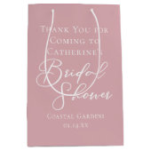 Stofróze Roze Bruiloftfeest Persoonlijk Medium Cadeauzakje (Voorkant)