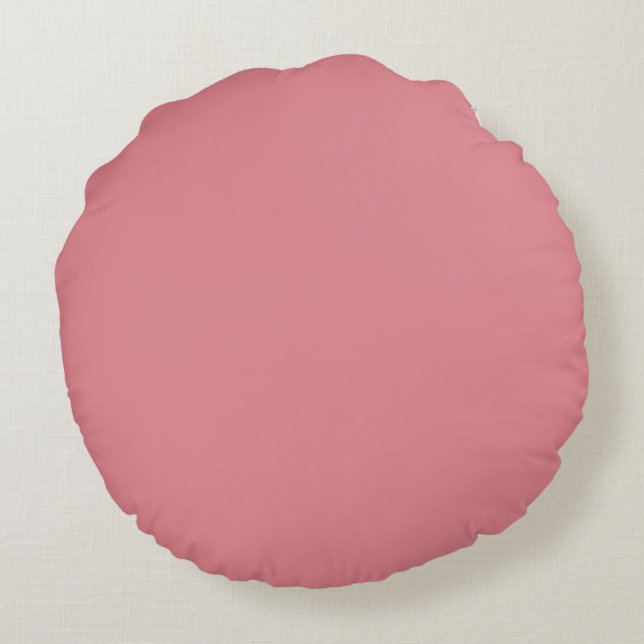 Stofroze roze effen kleur kussen (Achterkant)