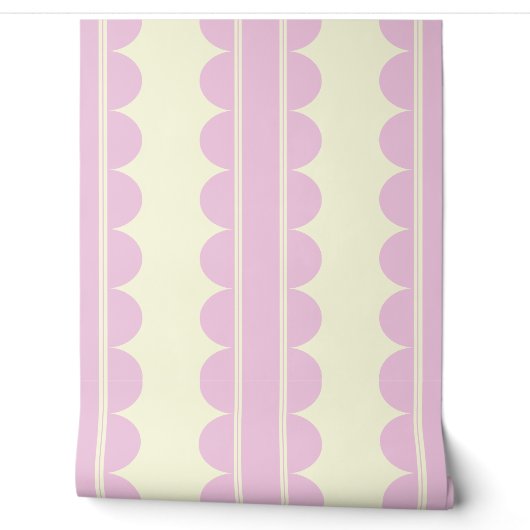 Stofroze Roze Schelpbehang Behang (Afrollen)