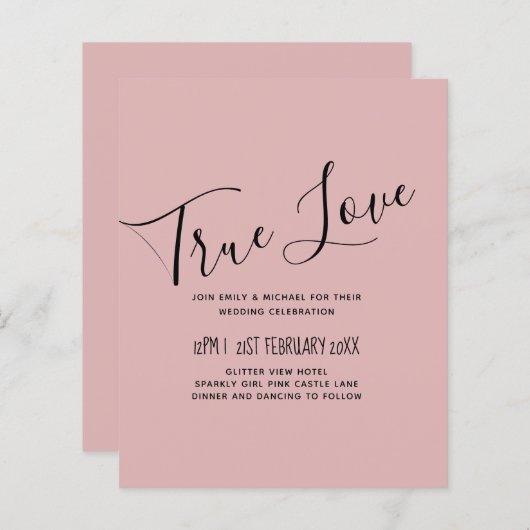 Stofroze Roze Trouwdag (Voorkant / Achterkant)