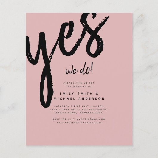 Stofroze Roze Trouwdag (Voorkant)