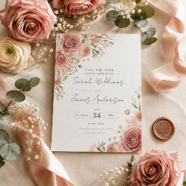 Stofróze Save the Date Kaart