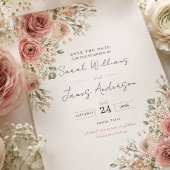 Stofróze Save the Date Kaart