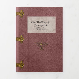 Stofroze Sprookjeshuwelijksfoto Drieluik Uitnodiging