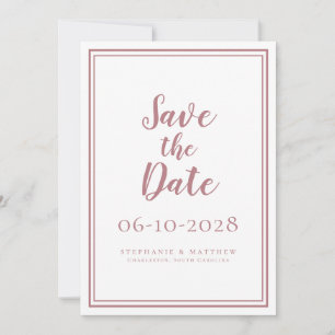 Stofroze Trouw Verlovingsring Modern Minimalistisc Save The Date