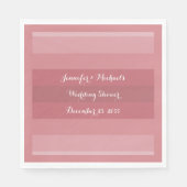 Stofróze trouwfeest, jubileumfeest papier servet (Voorkant)