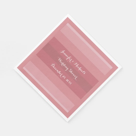 Stofróze trouwfeest, jubileumfeest papier servet (Hoek)