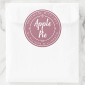 Stofroze zelfgemaakte appelcake ronde sticker (Tas)