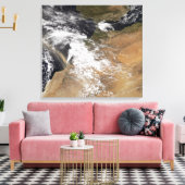 Stofstortplaatsen voor de Marokkaanse kust Canvas Afdruk (Insitu (Woonkamer))