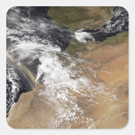 Stofstortplaatsen voor de Marokkaanse kust Vierkante Sticker (Voorkant)