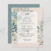 Stofwolk Perzik Salie Trouwceremonie Ontvangst Uit (Voorkant / Achterkant)