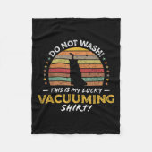 Stofzuigen Grappig Tapijt Vacuüm Quote Retro Speel Fleece Deken (Voorkant)