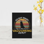 Stofzuigen Grappig Tapijt Vacuüm Quote Retro Speel Kaart (Gele Bloem)