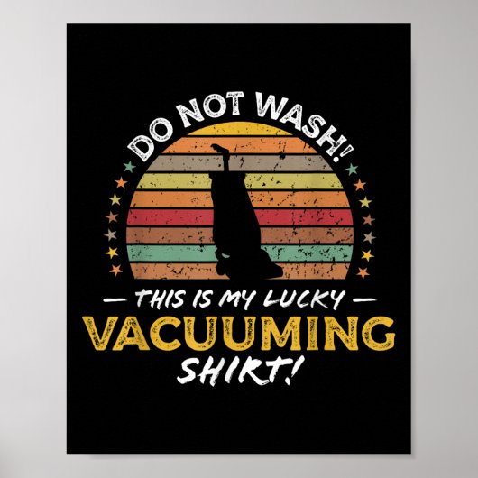 Stofzuigen Grappig Tapijt Vacuüm Quote Retro Speel Poster (Voorkant)