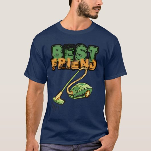 stofzuiger Beste Vriend retro T-shirt (Voorkant)