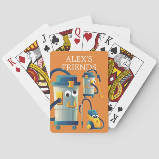 Stofzuiger met Googly Ogen Persoonlijk Pokerkaarten (Achterkant)