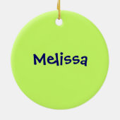 Stofzuiger met harten met naam keramisch ornament (Achterkant)