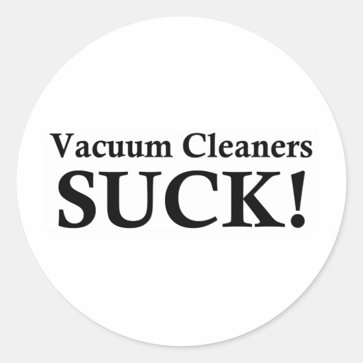 STOFZUIGERS ZUIGEN RONDE STICKER (Voorkant)