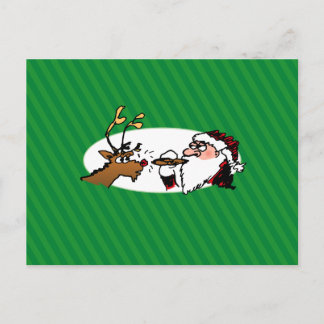 Stogie Santa Funny Cartoon Briefkaart