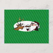 Stogie Santa Funny Cartoon Briefkaart (Voorkant)
