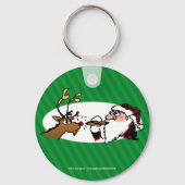 Stogie Santa Funny Cartoon Sleutelhanger (Voorkant)