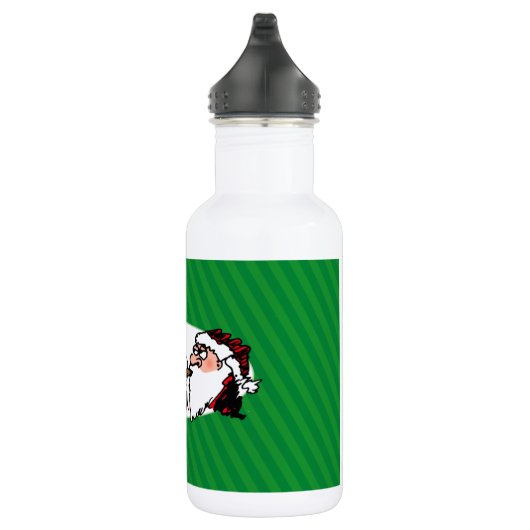 Stogie Santa Funny Cartoon Waterfles (Rechts)