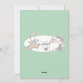 Stogie Smoking Santa Funny Green Stripe Kerstmis Feestdagenkaart (Achterkant)