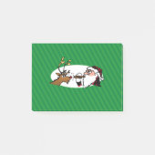 Stogie Smoking Santa Funny Green Stripe Kerstmis Post-it® Notes (Voorkant)