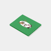 Stogie Smoking Santa Funny Green Stripe Kerstmis Post-it® Notes (Schuin)