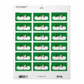 Stogie Verlichtende Kerstman Cadeau Labels (Full Sheet)