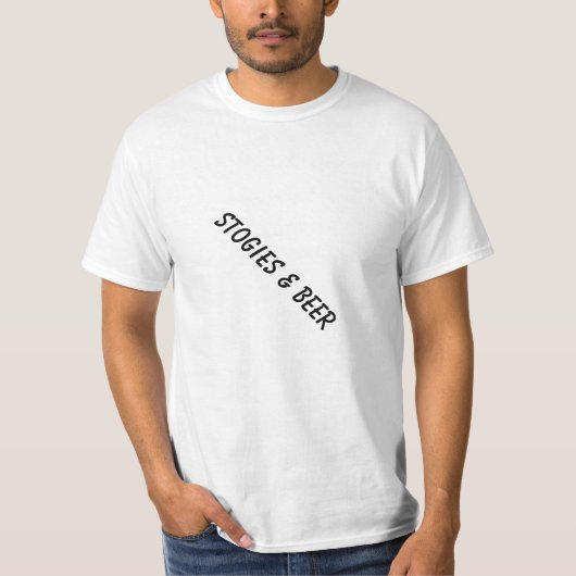 stogies en bier t-shirt (Voorkant)