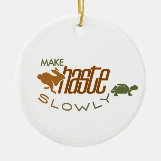 Stoic Augustus Make Haste langzaam Ornament (Voorkant)