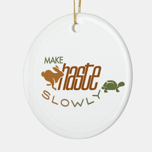 Stoic Augustus Make Haste langzaam Ornament (Links)