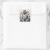 Stoic Bigfoot: minimalistisch patriotticum Vierkante Sticker (Tas)